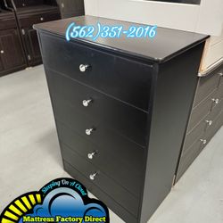 Black Diamond Five Drawer Dresser Chest