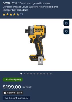 20V 1/4-in Impact Driver