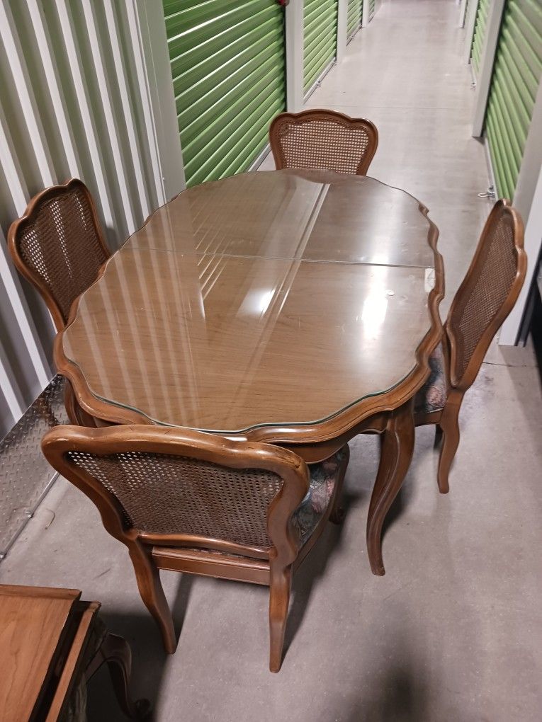 MCM Old Bisque Solid Wood Dining Room Table Only.. * No Chairs*