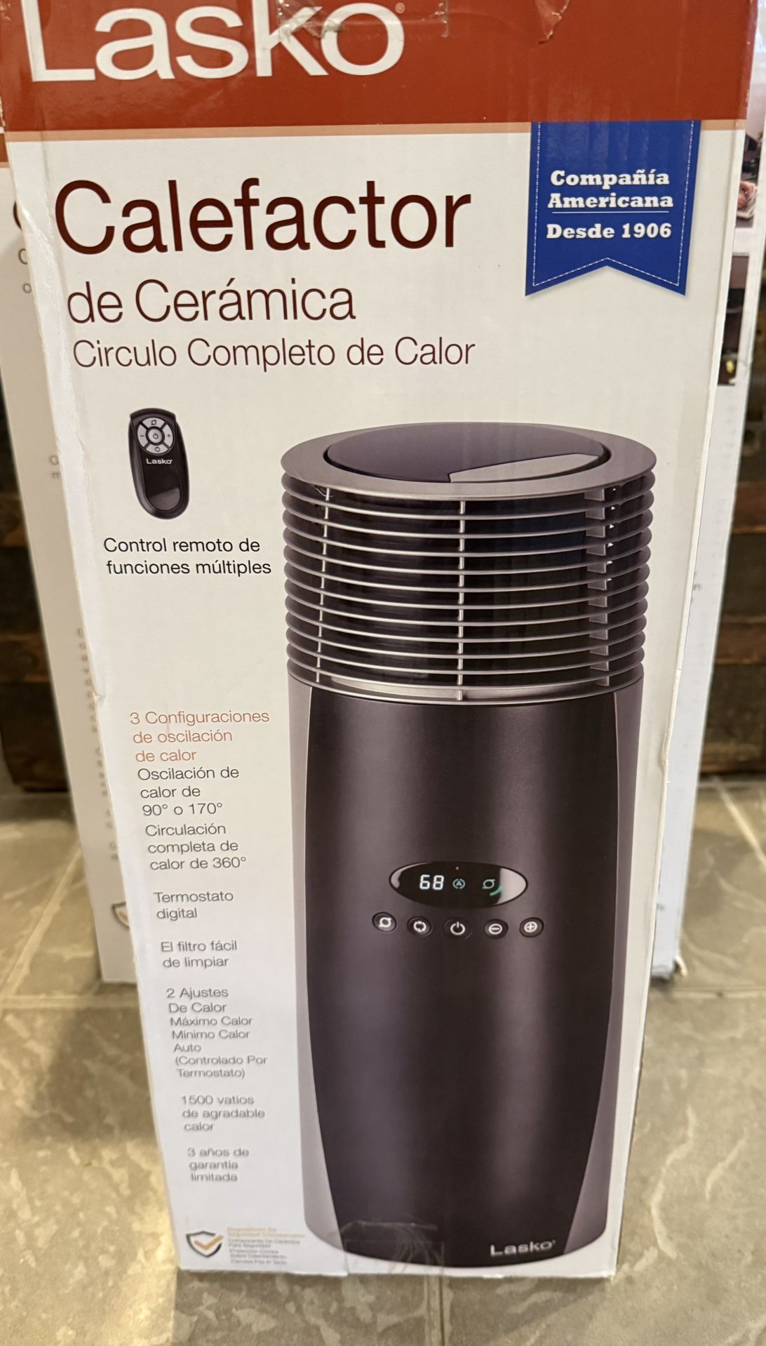 Lasko Ceramic Heater Full Circle Warmth Item #548