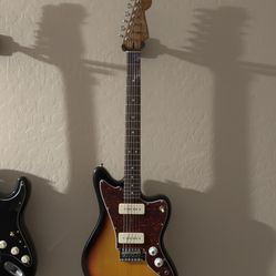Offset/Jazzmaster Style 25.5” Scale Guitar Sunburst P90 Roasted Maple Rosewood