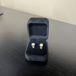 9.5mm Double Halo Earrings