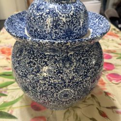 Vintage Style Jingdezhen Hand-Painted Blue and White Porcelain Pickle Jar - 38cm Large Fermentation Pot