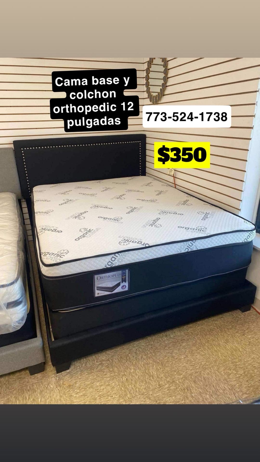 Queen Size Package Deal Headboard Frame With Pillow Top Mattress And Box Spring $350 Only
