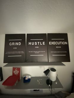 Hustle, Grind, Execution Canvas Posters