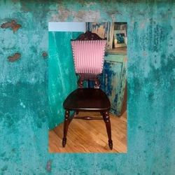 Antique Oak Carved Wood Chair