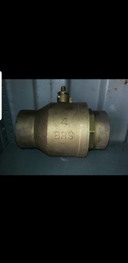 4" brass valve plumbing