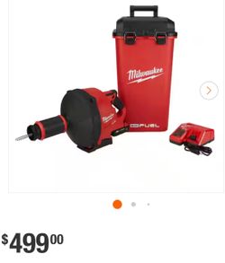 Shop Milwaukee M18 FUEL 18-Volt Lithium-Iron Cordless Plumbing Drain Snake Auger Kit with w/ CABLE DRIVE & 5/16 in. x 35 ft. Cable