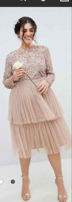 ASOS champagne color dress