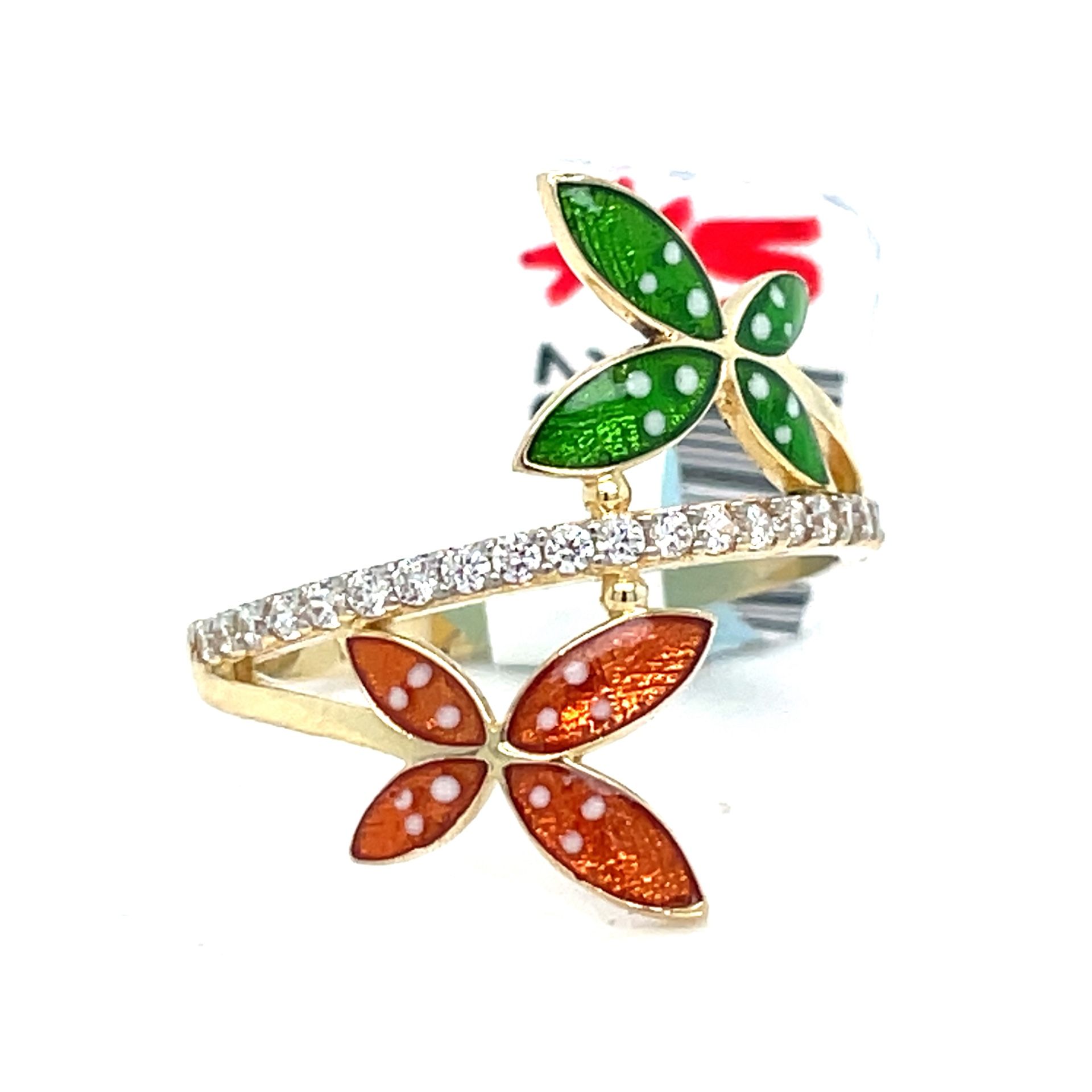 14Kt Yellow Gold Flowers Ring 2.26g Size 7 200598/4
