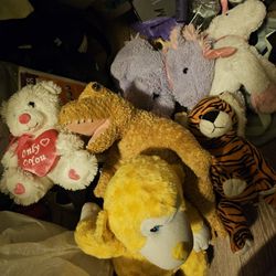 Stuffed animals $10 for all. Cash only