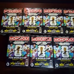Monopoly Panini Prizm FIFA World Cup Trading Cards Blaster Box Lot Of 7 NEW