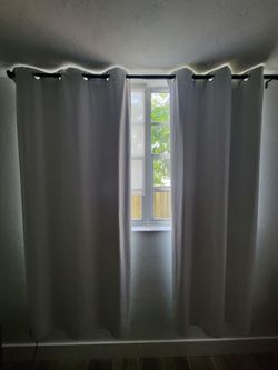 Set of blackout curtains 83" x 43".