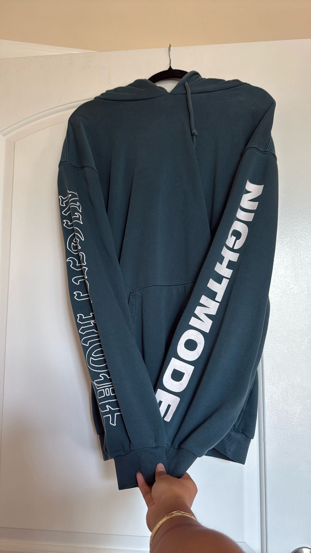 H&M NIGHTMODE Blue/Green Print Sweatshirt XL