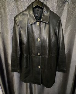 Alfani Genuine Leather Coat