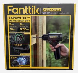 Fanttik Z100 Apex Smart Brushless Cordless Drill – 20-Piece Bit Set – 1250 RPM