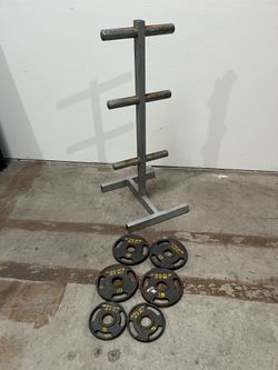 Olympic Weights with Stand