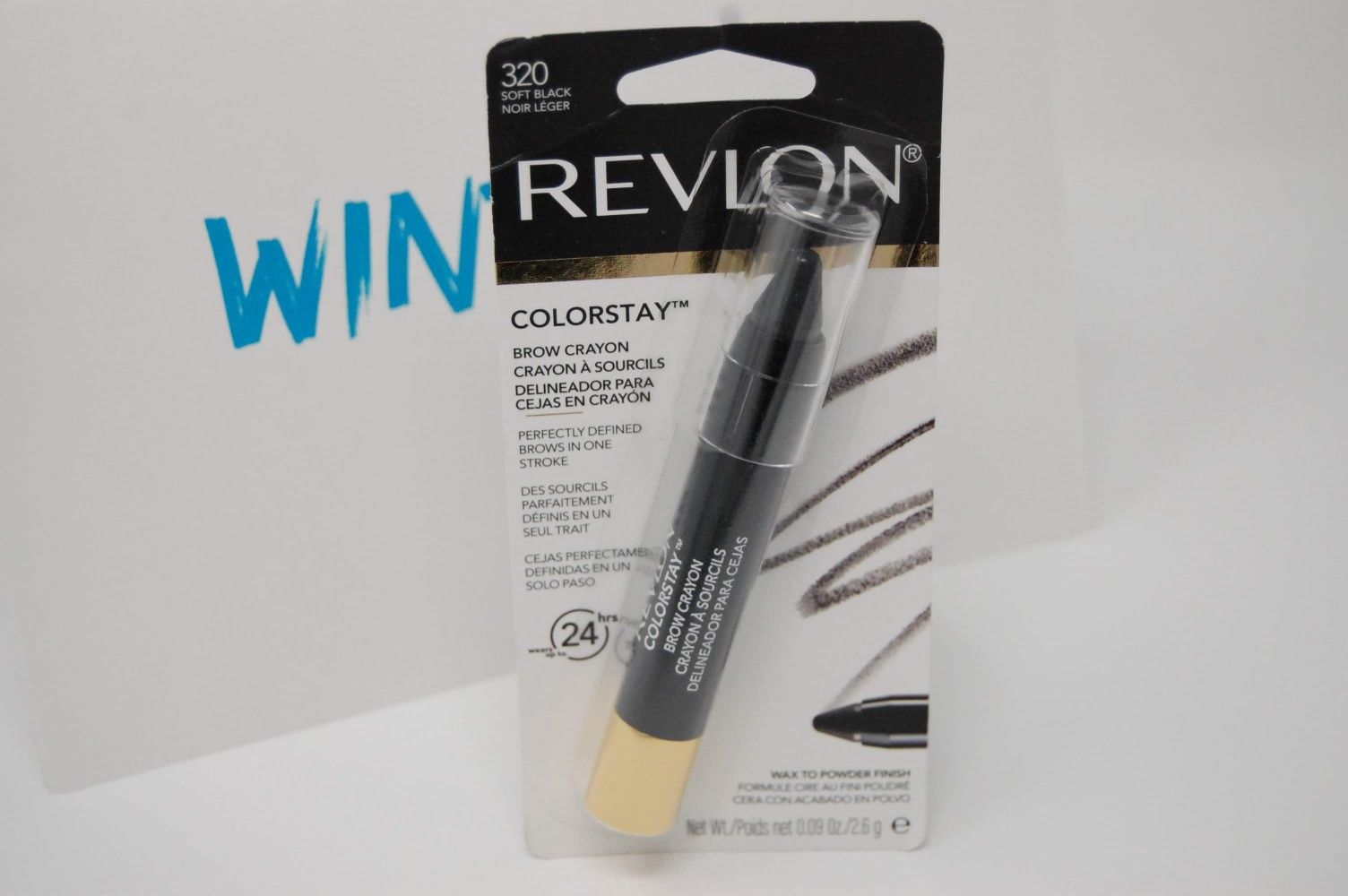 Revlon Colorstay Brow Crayon - 320 Soft Black By Revlon - 0.09 Oz Eyebrow, 0.09 Oz