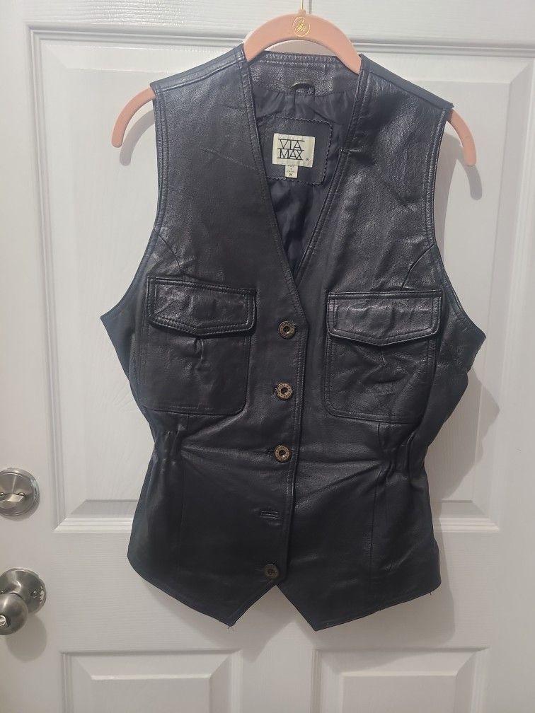 Vintage Womens Biker Vest