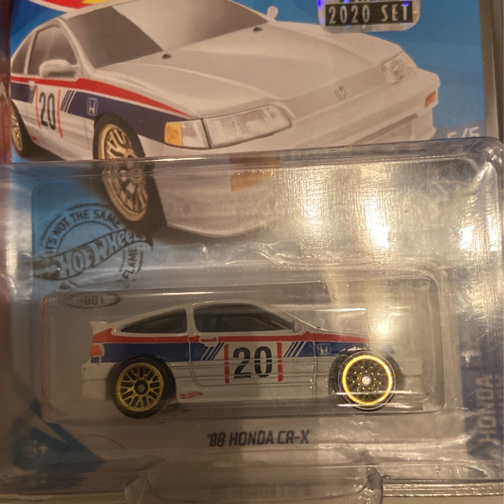 2020 HOT WHEELS #123/250 '88 HONDA CR-X #5/5 FACTORY SEALED CRX WHITE /W GOLD RIMS