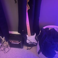 electric guitar and amp