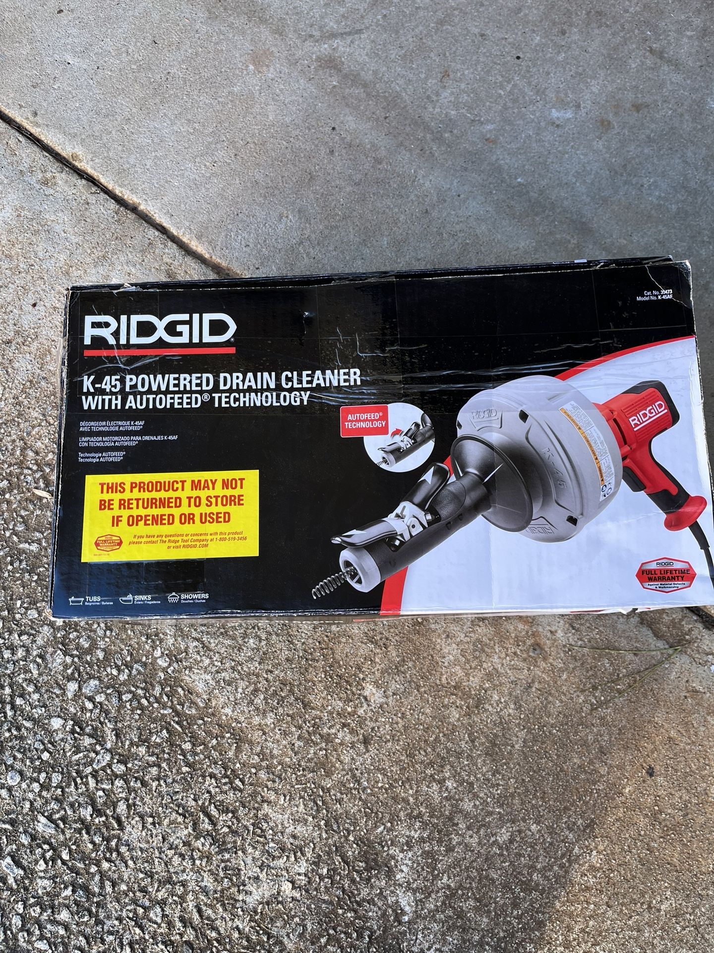 Rigid Powered Drain Cleaner #35473 - New