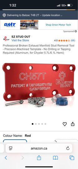 stud removal for Chysler 5.7L/6.1L Hemi