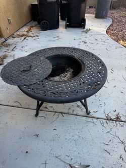 Chimenea para aser lumbre usada