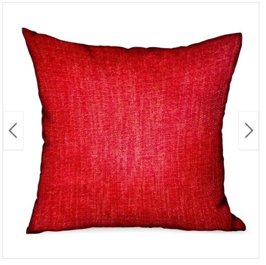     ChurchHomeCollections .co     Plutus Scarlet Zest Red Solid Luxury Outdoor/Indoor Decorative Throw Pillow