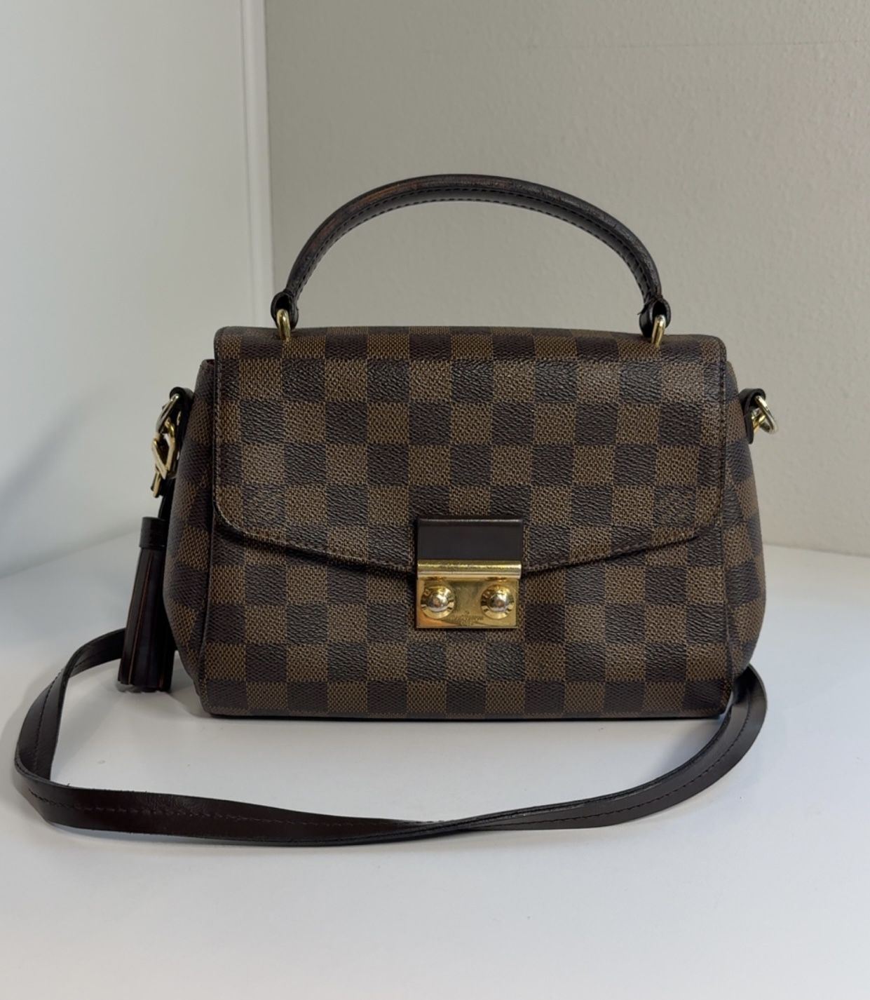 Louis Vuitton Brown Checkered Crossbody Bag