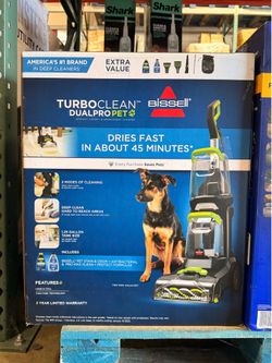 Bissell Turbo Clean Dual Pro Pet Upright Carpet and Upholstery  Cleaner Brand New In Box