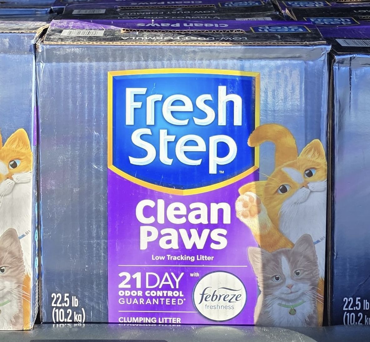 Fresh Step Clean Paws Low Tracking Clumping Cat Litter