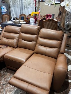 Modern Sofa Power Recliner 2 pcs USB Ports