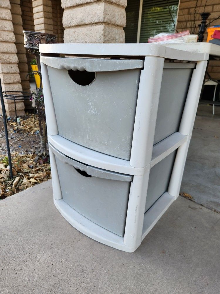 Sterilite Plastic 2-Drawer Storage