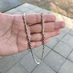 Silver Anchor Link Chain 24”