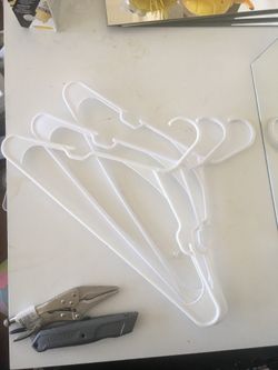 White Adult Hangers