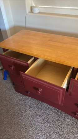 Wood Dresser with Natural Top