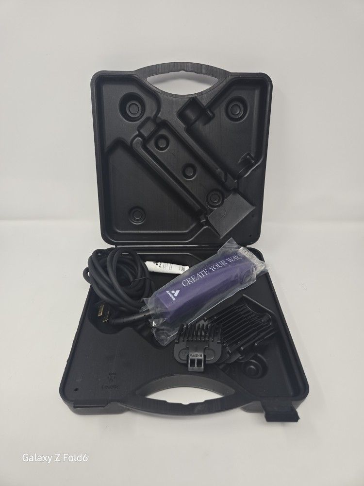 Andis EasyClip Professional-Animal 7-Piece Detachable Ceramic Blade Clipper Kit, Frustration Free Packaging, Corded E