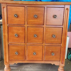 Vintage Apothecary Cabinet w/ 9 Drawers