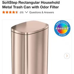 Gorgeous Designer Simple Human Rose Gold Trash Can Simple Human Stay Open 