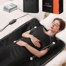 Brand New    Infrared Sauna Blanket-Sauna Blanket for Home Use, Portable Design for Relaxation and Detoxification Highest 176℉, 20-60 Minutes Timer, 6