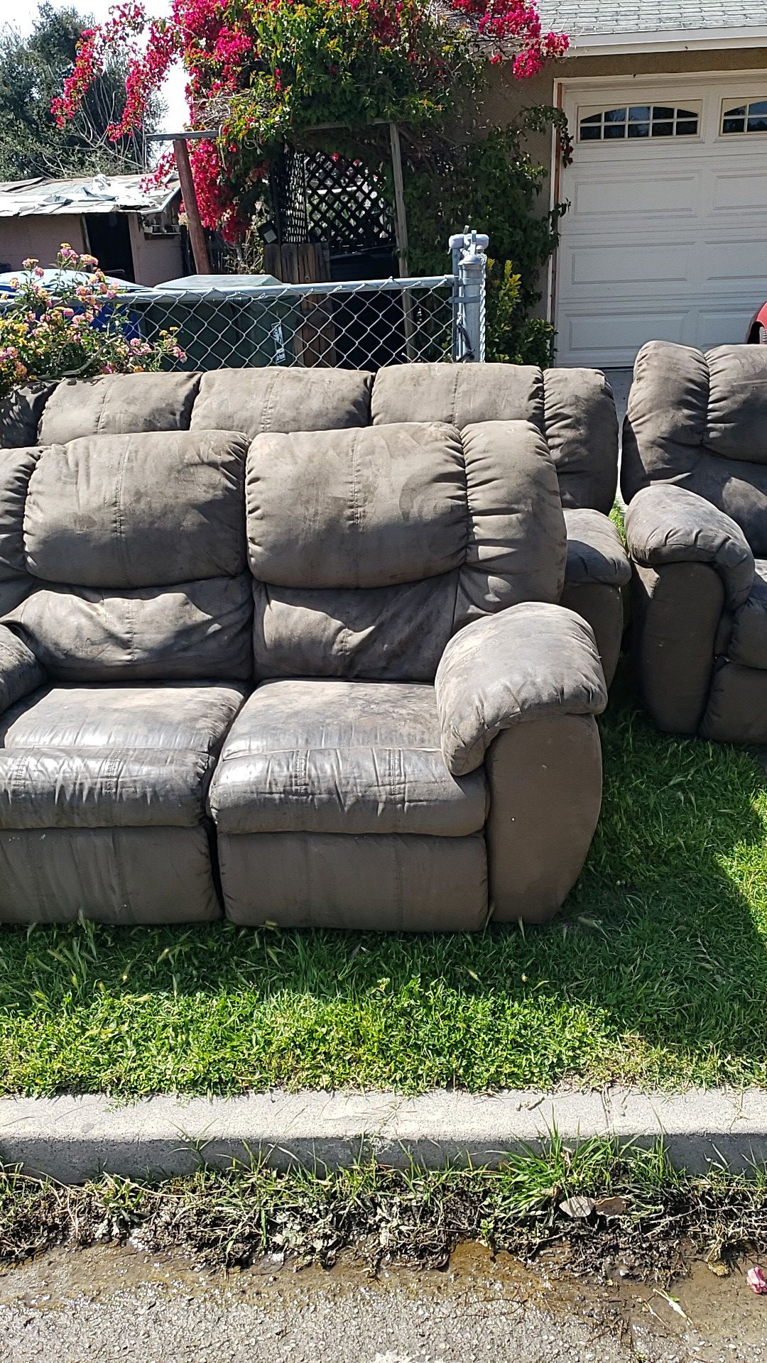 Free 3 piece reclining couches
