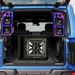 NEW BASS AND VOICE PACKAGE KICKER AUDIO CUSTOM SPEAKER BOXES INSTALLED
