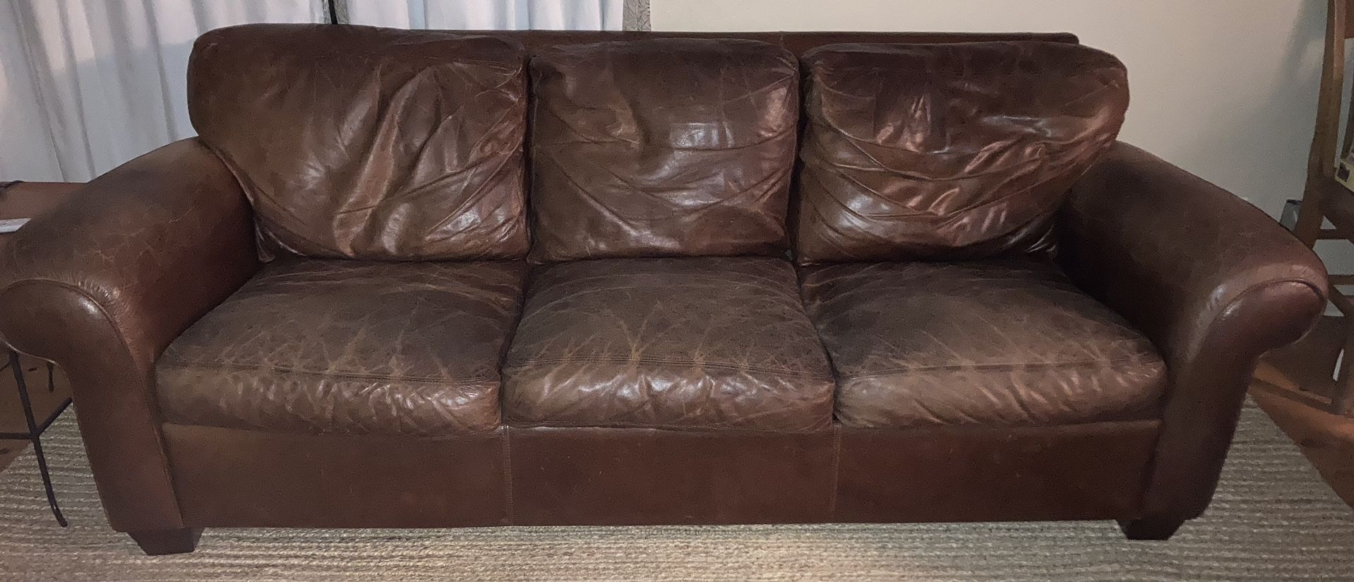 Leather Sofa 7ft