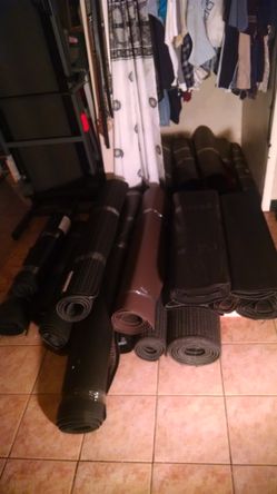 Floor vinyl mats rugs different colors. Different prices on each