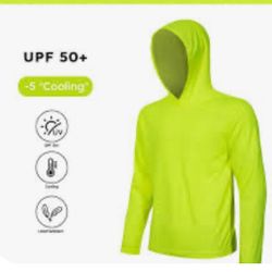 Yellow Long Sleeve Safety Shirt With Hoodie, Quick Dry Polyester