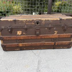 Antique Steamer Trunk – Hartmann / San Francisco – Early 1900s Travel Chest