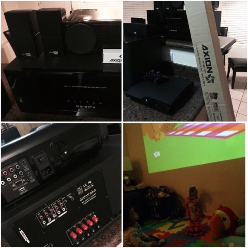Axion A660 LED Smart 3D Projector Screen + Surround Sound Home Theater System & PS3