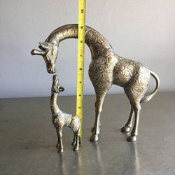 Vintage Brass Mother And Calf