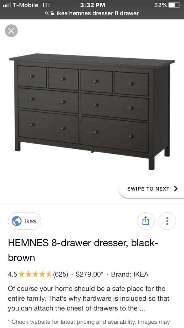 Lightly Used Hemnes 8 Drawer Dresser For Sale In South Salt Lake
